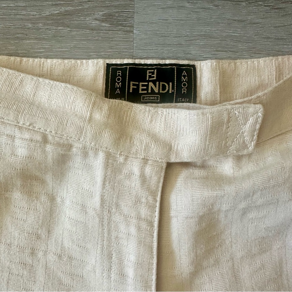 Fendi zucca FF White Cotton jeans - Picture 4 of 10